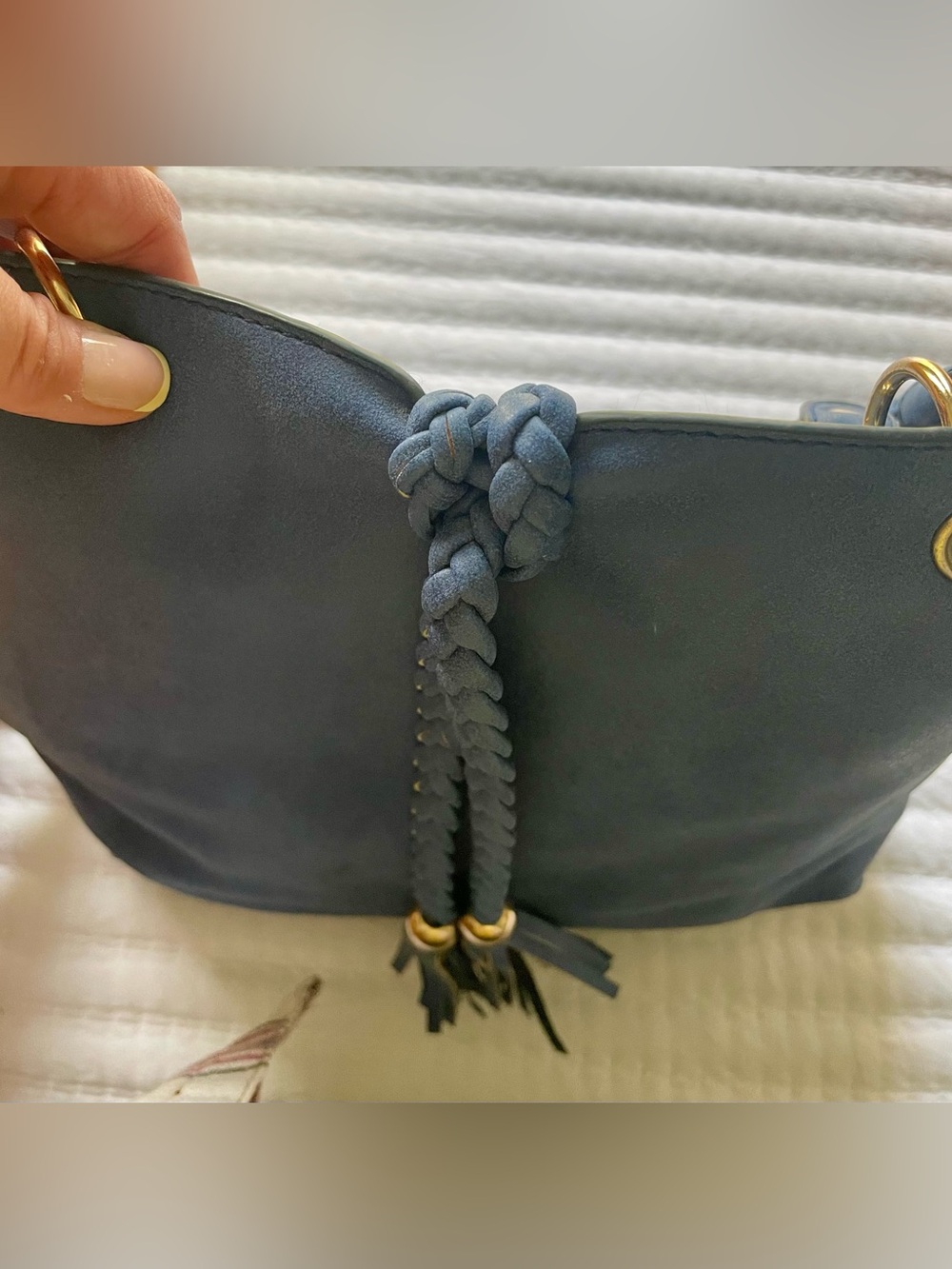 Imoshion Blue Braided Shoulder Bag - Picture 6 of 13